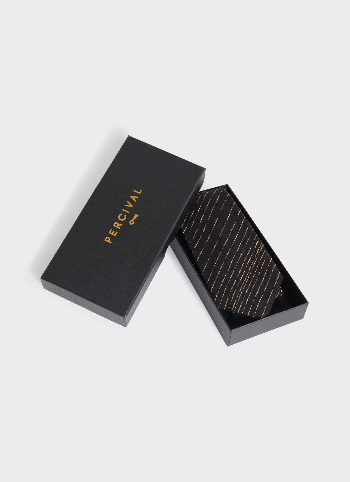 Men's Leland Black Stripe Tie - Classic Cotton Tie