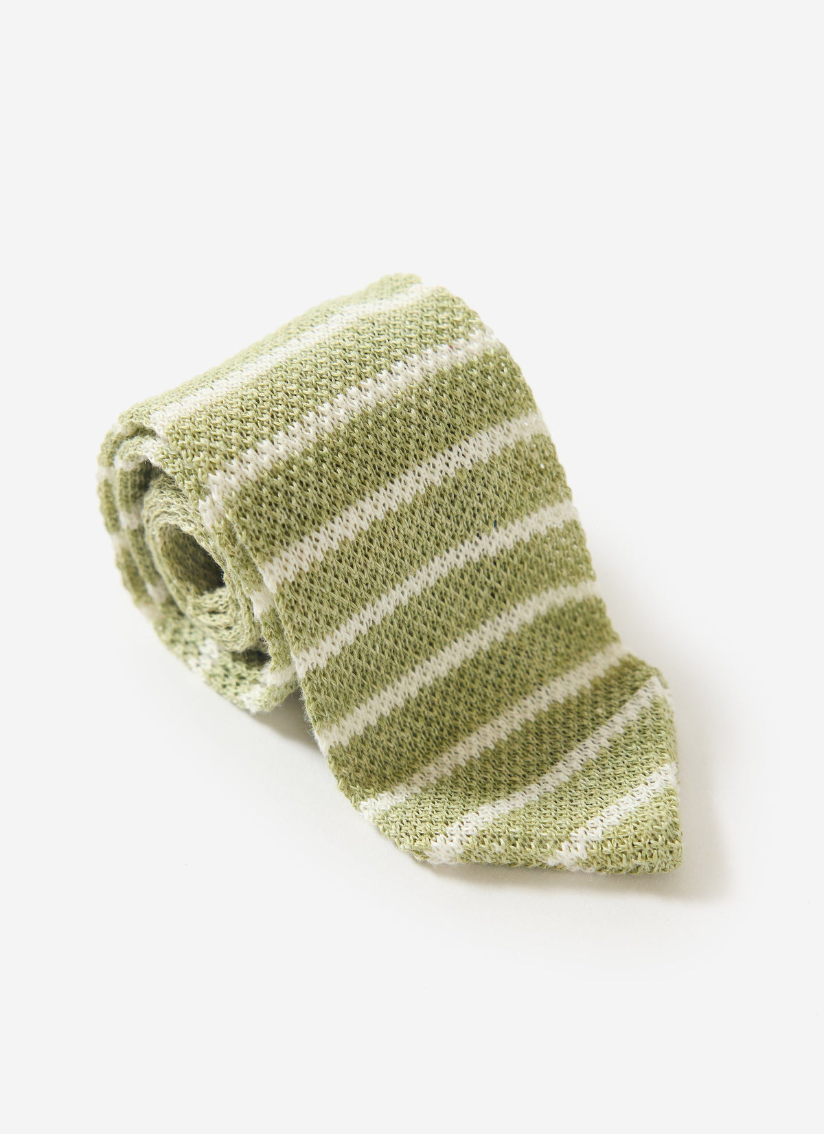 Men's Linen Tie - Men's Accessories - Forest Marl Stripe