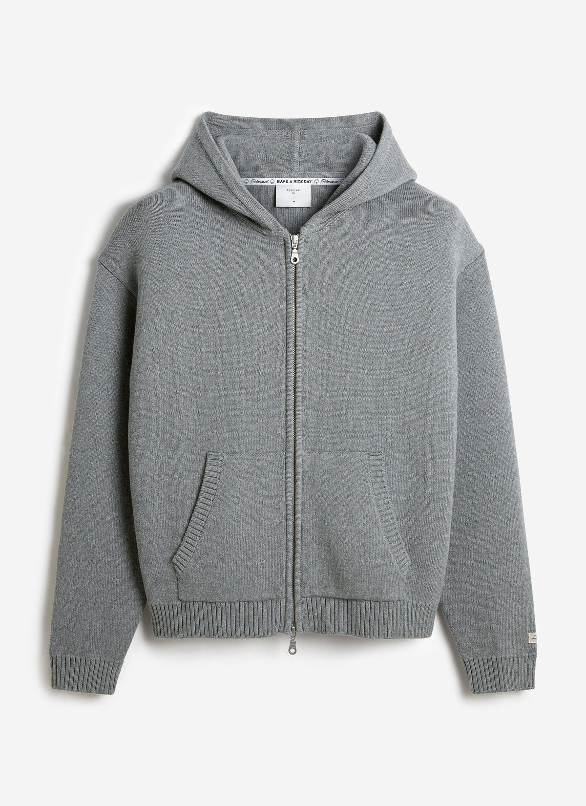Men's Chronicle Knitted Hoodie - 100% Cotton - Grey