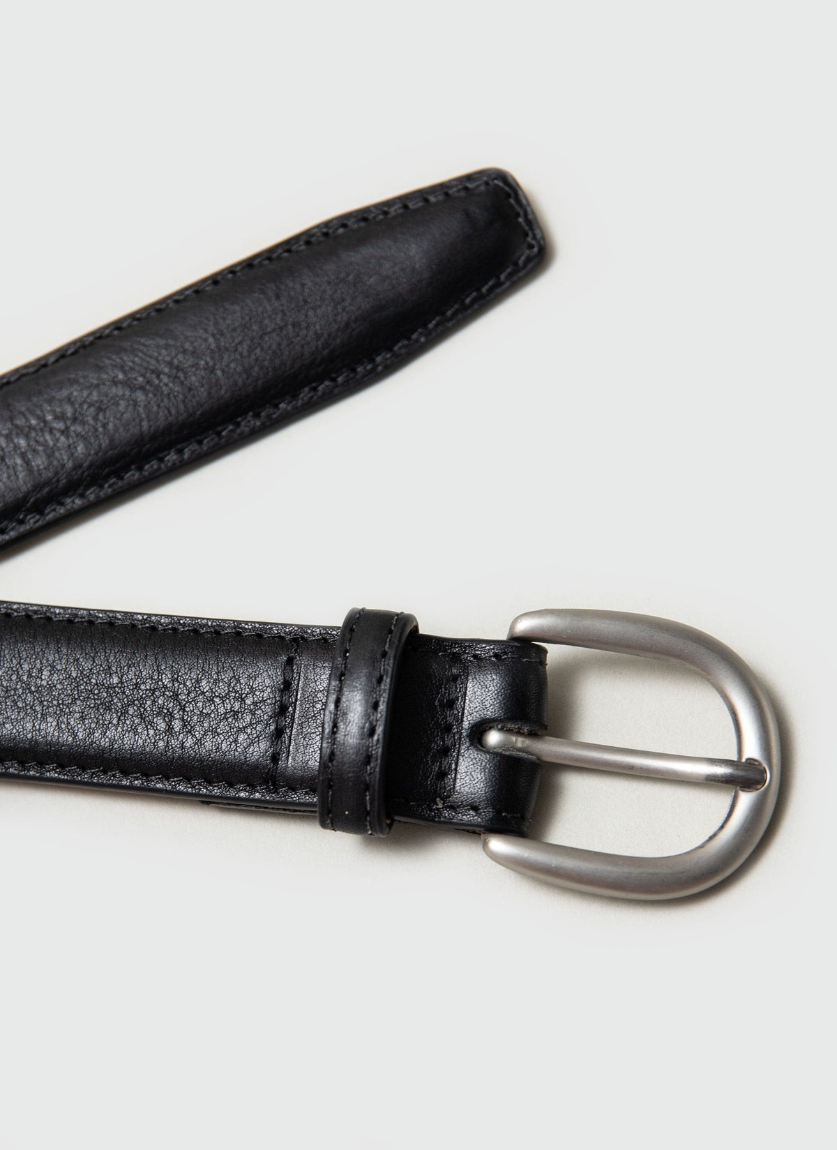 Men's Leather Dress Belt - Made in England - Black