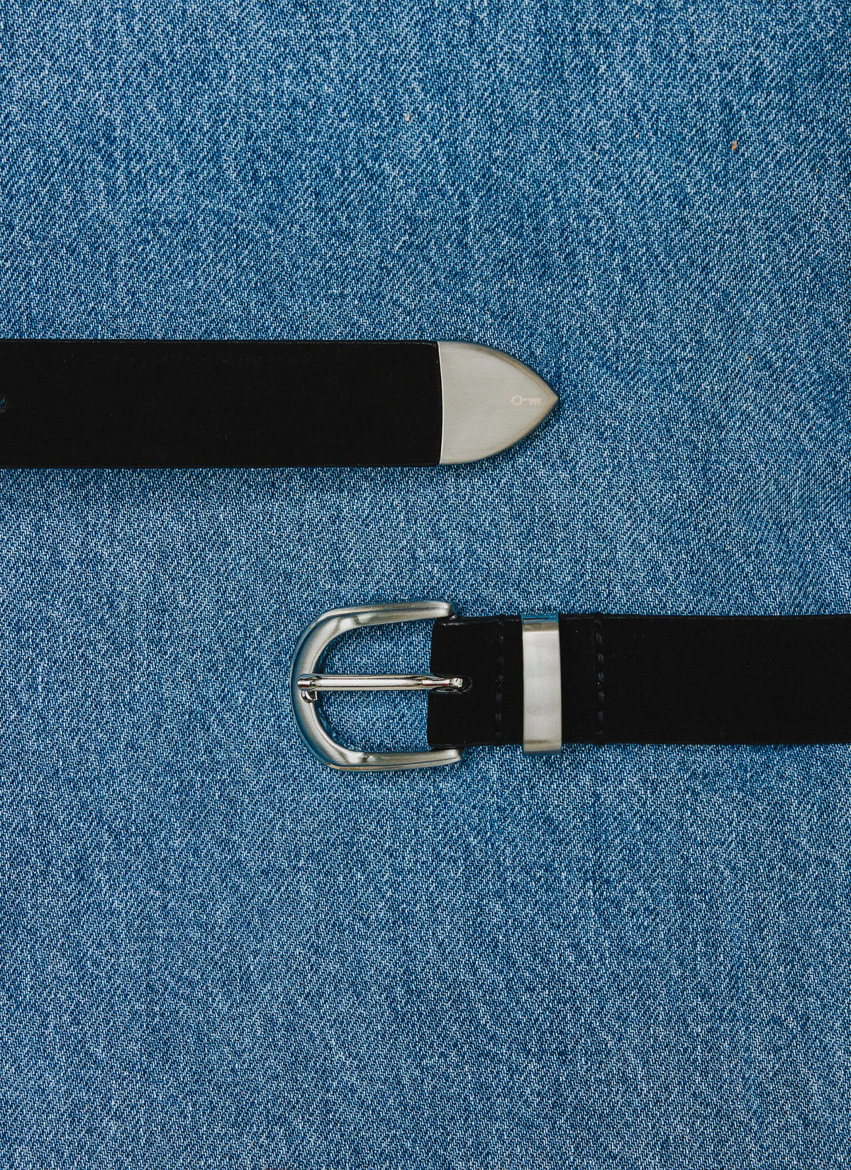 Suede Belt - 100% Leather - Black