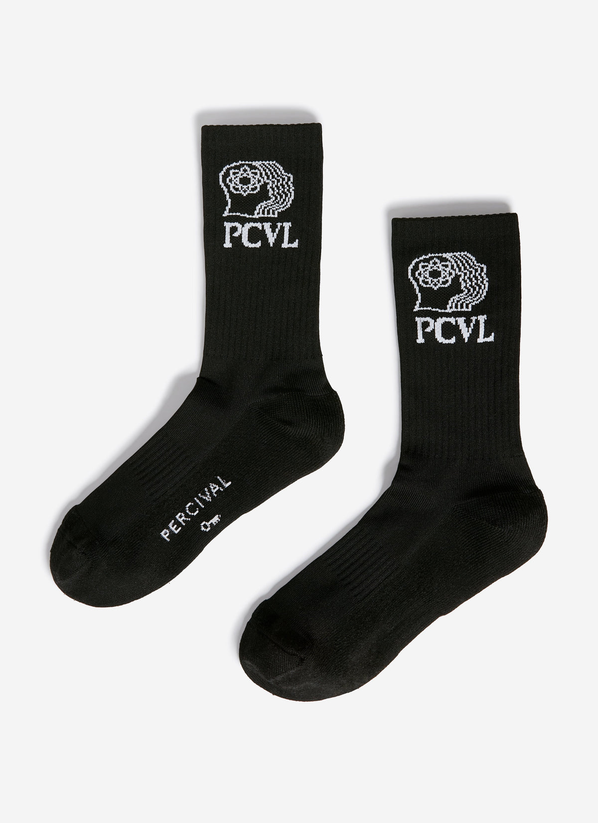 Men's Sport Socks - Ribbed Cuff & PCVL Logo - Black