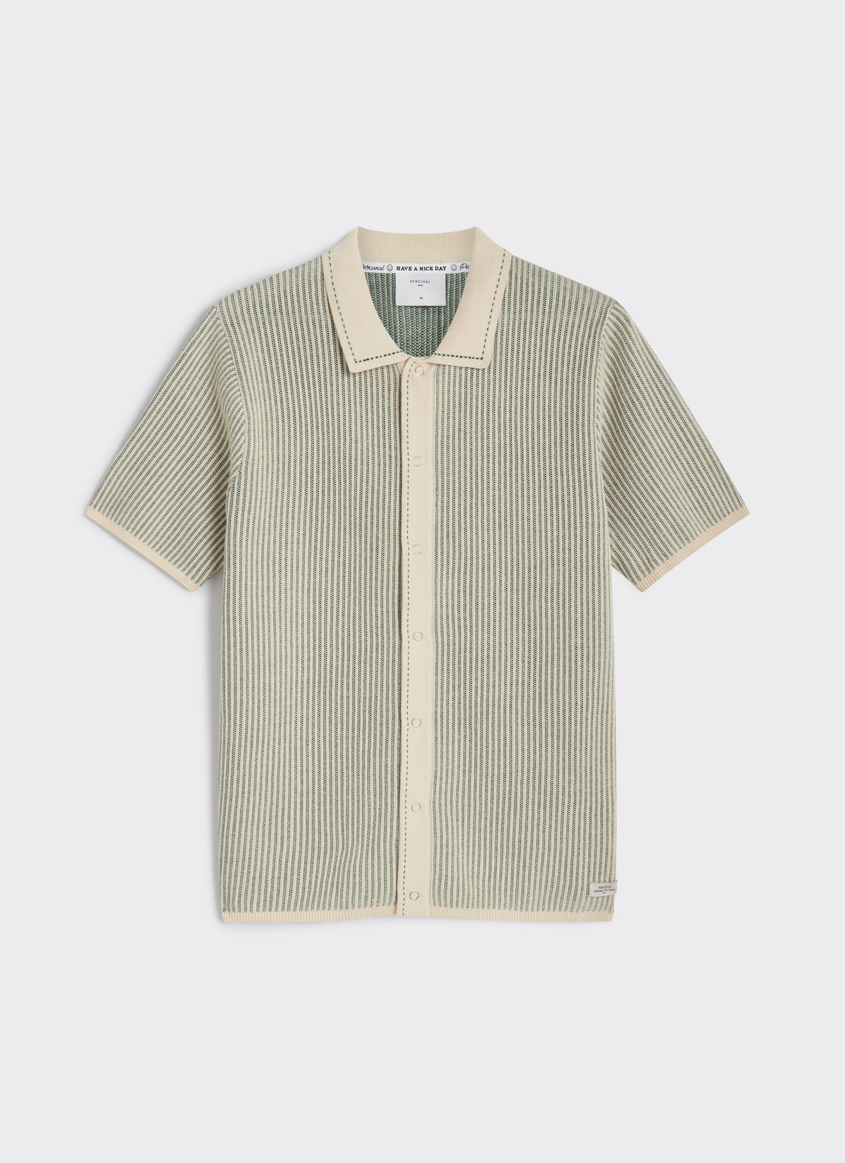 Men's Knitted Polo Shirt - Dixon - Cotton - Cream