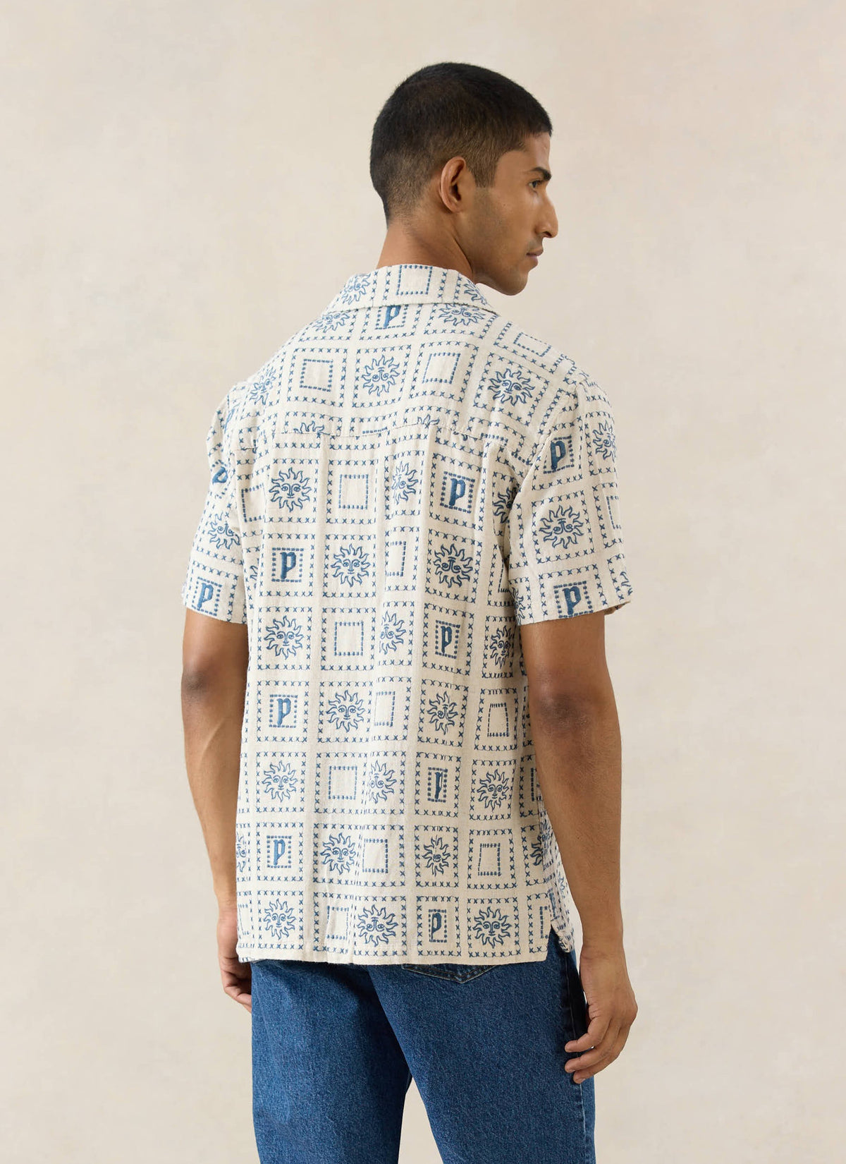 Solis Heaton Cuban Shirt - Linen Blend - Cream