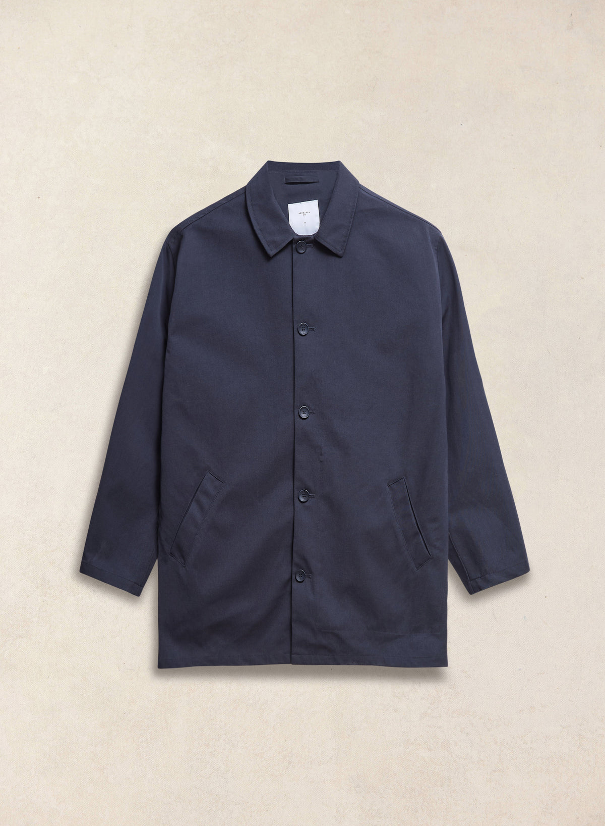 Men's Navy Short Trench Coat - Sherlock - Waterproof - Percival