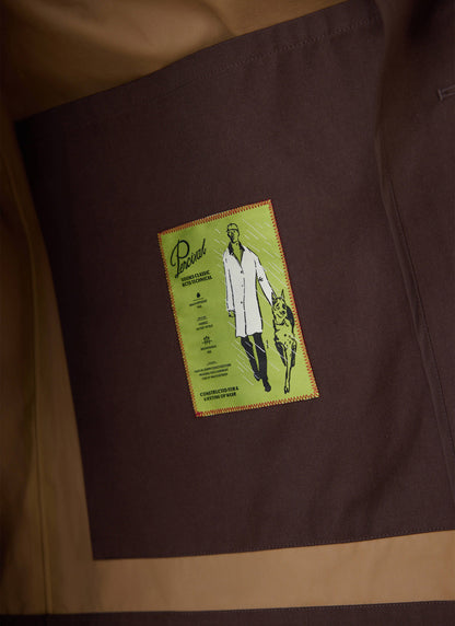 Men's Brown Short Trench Coat - Sherlock - Waterproof - Percival