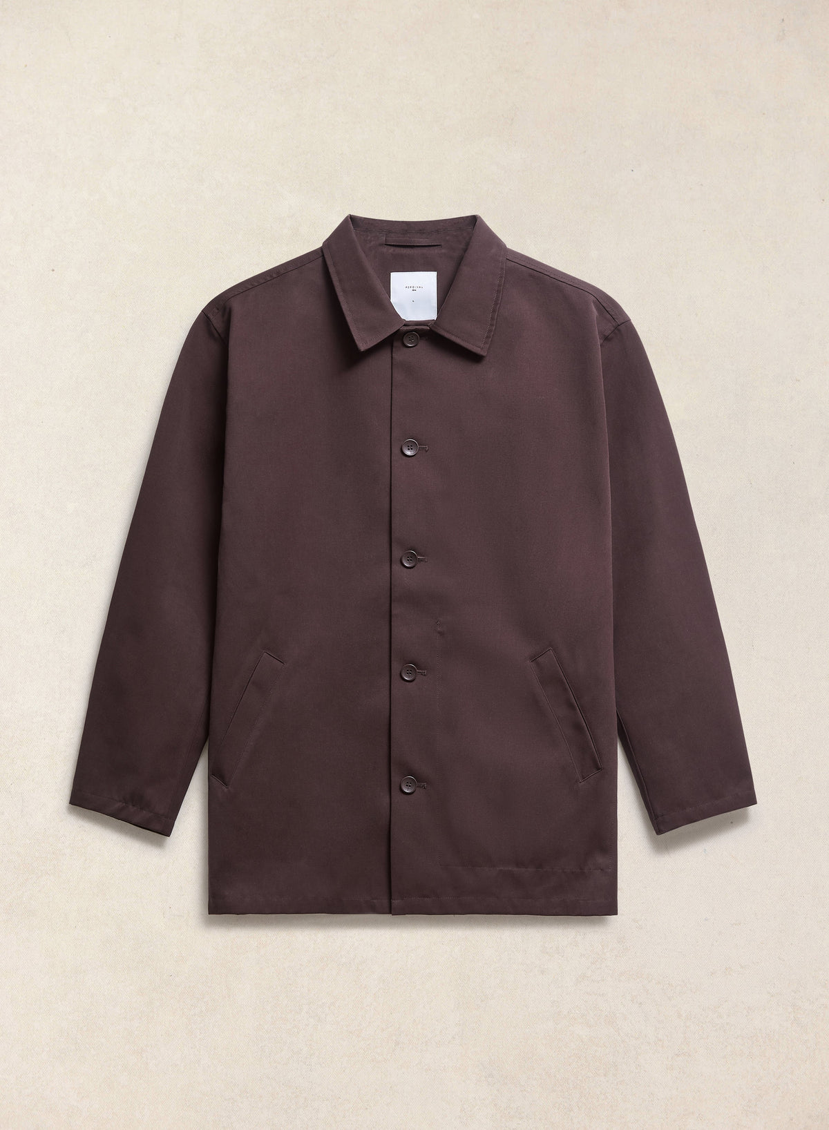 Men's Brown Short Trench Coat - Sherlock - Waterproof - Percival