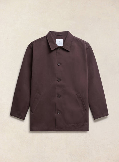 Men's Brown Short Trench Coat - Sherlock - Waterproof - Percival