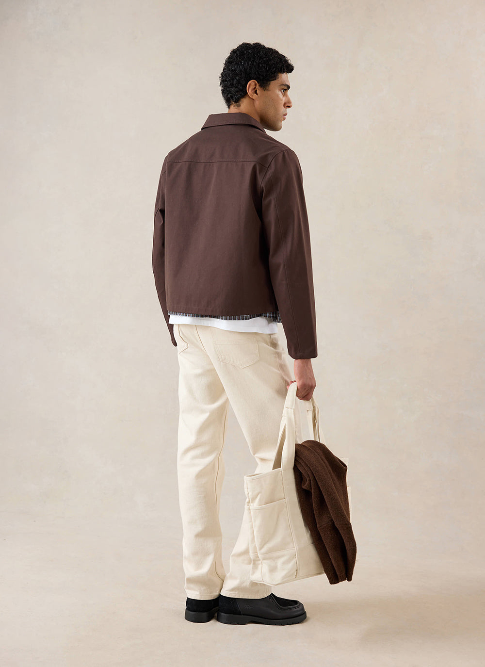Men's Cropped Waterproof Trench Coat - Carter - Brown - Percival