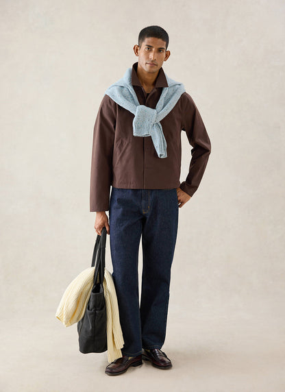 Men's Cropped Waterproof Trench Coat - Carter - Brown - Percival