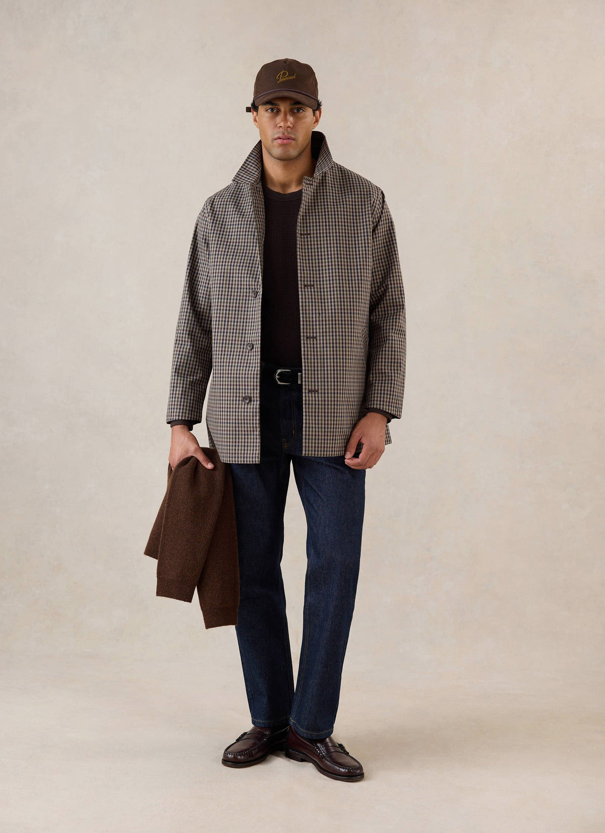 Men's Short Trench Coat - Sherlock - Watcher Check - Percival