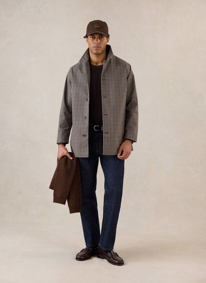 Men's Short Trench Coat - Sherlock - Watcher Check - Percival
