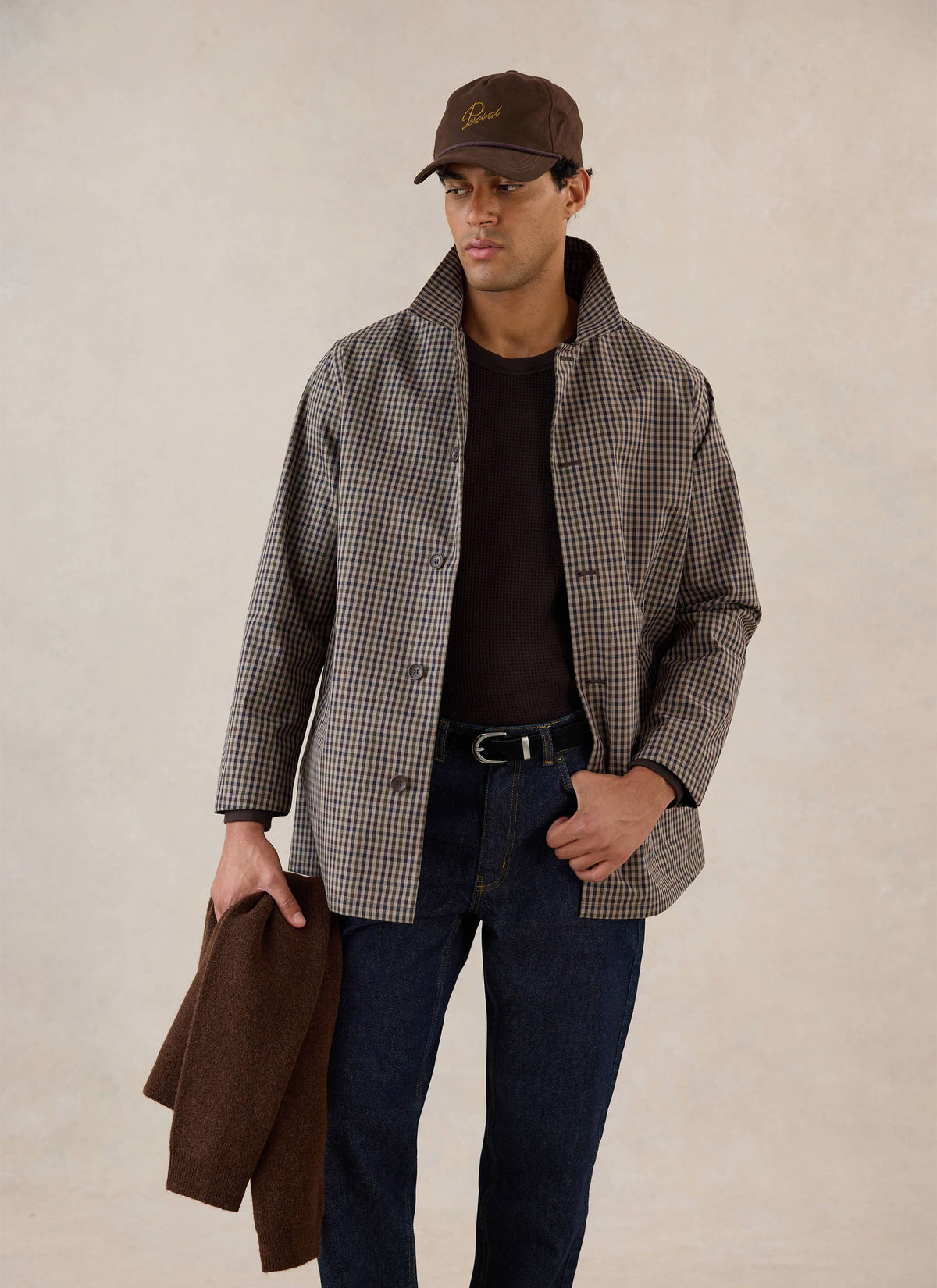 Men's Short Trench Coat - Sherlock - Watcher Check - Percival