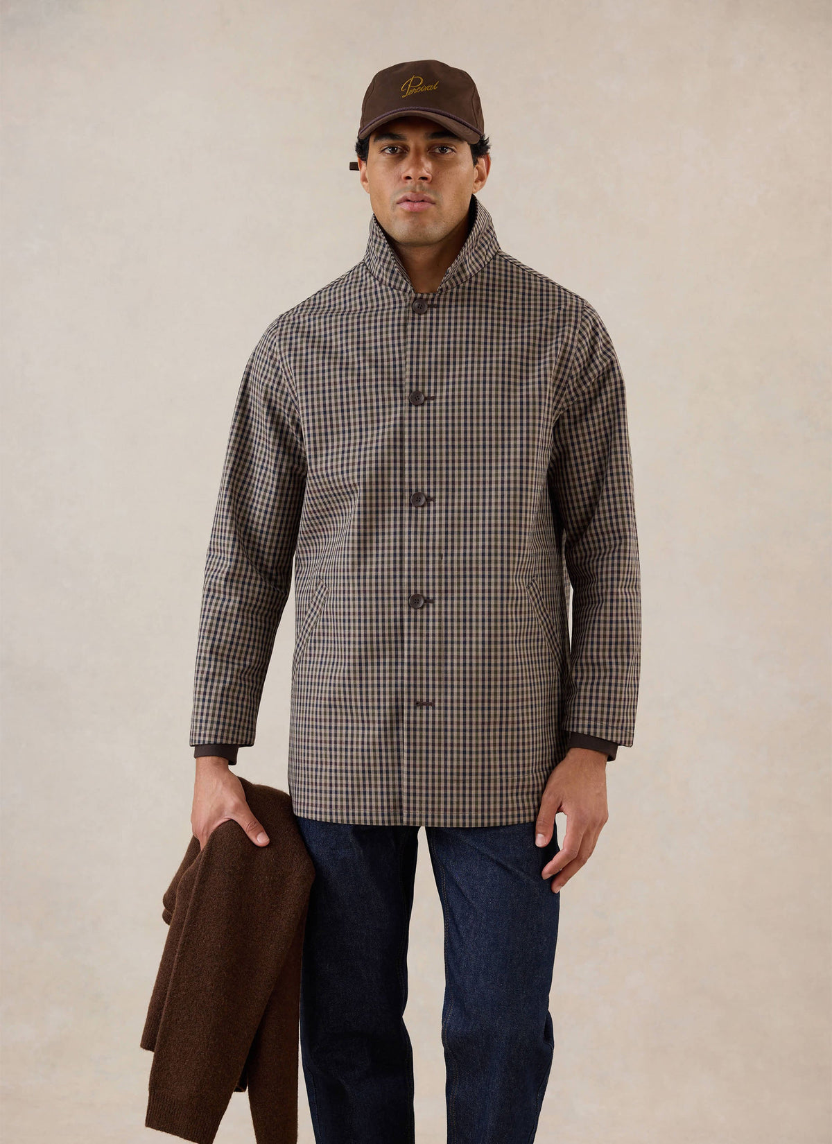 Men's Short Trench Coat - Sherlock - Watcher Check - Percival