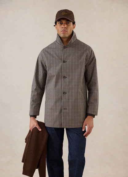 Men's Short Trench Coat - Sherlock - Watcher Check - Percival