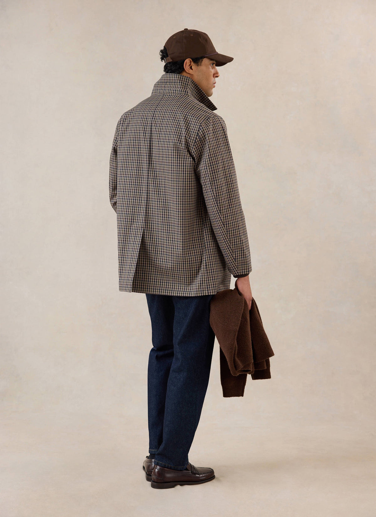 Men's Short Trench Coat - Sherlock - Watcher Check - Percival
