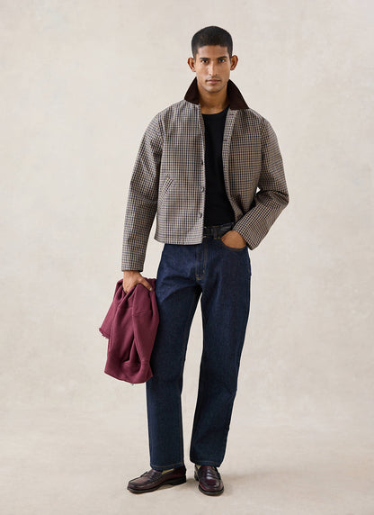 Men's Cropped Trench Coat - Waterproof - Watcher Check - Percival