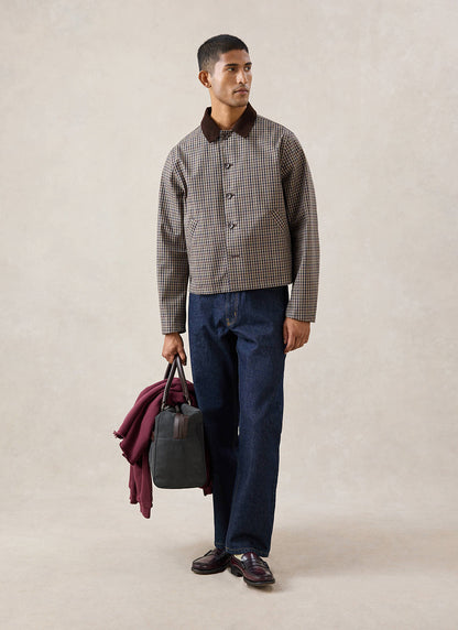 Men's Cropped Trench Coat - Waterproof - Watcher Check - Percival