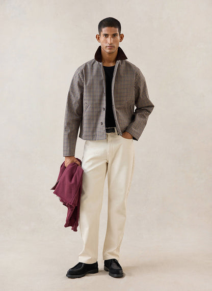Men's Cropped Trench Coat - Waterproof - Watcher Check - Percival