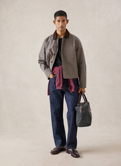 Men's Cropped Trench Coat - Waterproof - Watcher Check - Percival