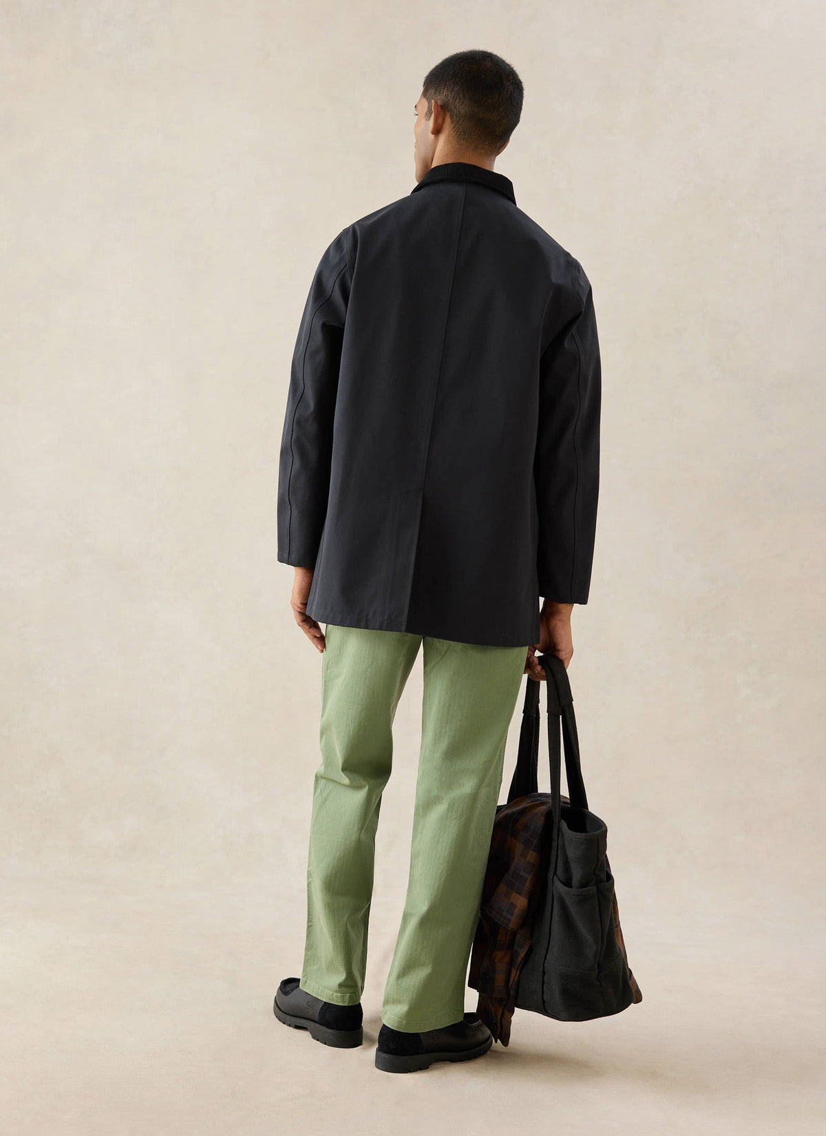 Men's Black Short Trench Coat - Sherlock - Waterproof - Percival