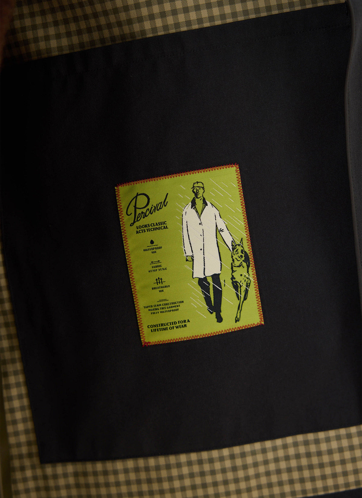 Men's Black Short Trench Coat - Sherlock - Waterproof - Percival