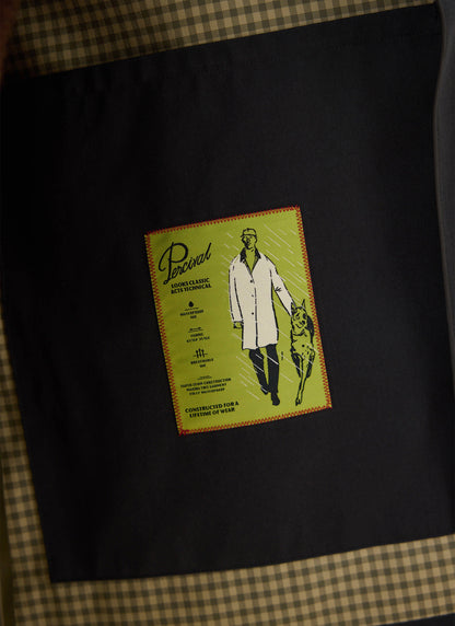 Men's Black Short Trench Coat - Sherlock - Waterproof - Percival