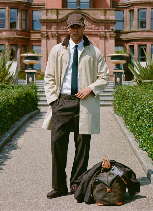 Men's Long Trench Coat - Wilson - Waterproof - Tan - Percival