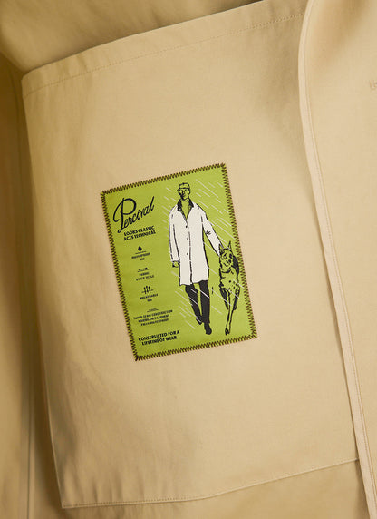 Men's Long Trench Coat - Wilson - Waterproof - Tan - Percival
