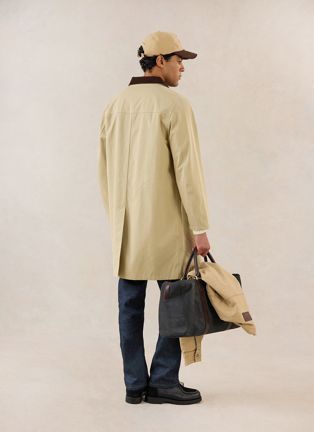Men's Long Trench Coat - Wilson - Waterproof - Tan - Percival