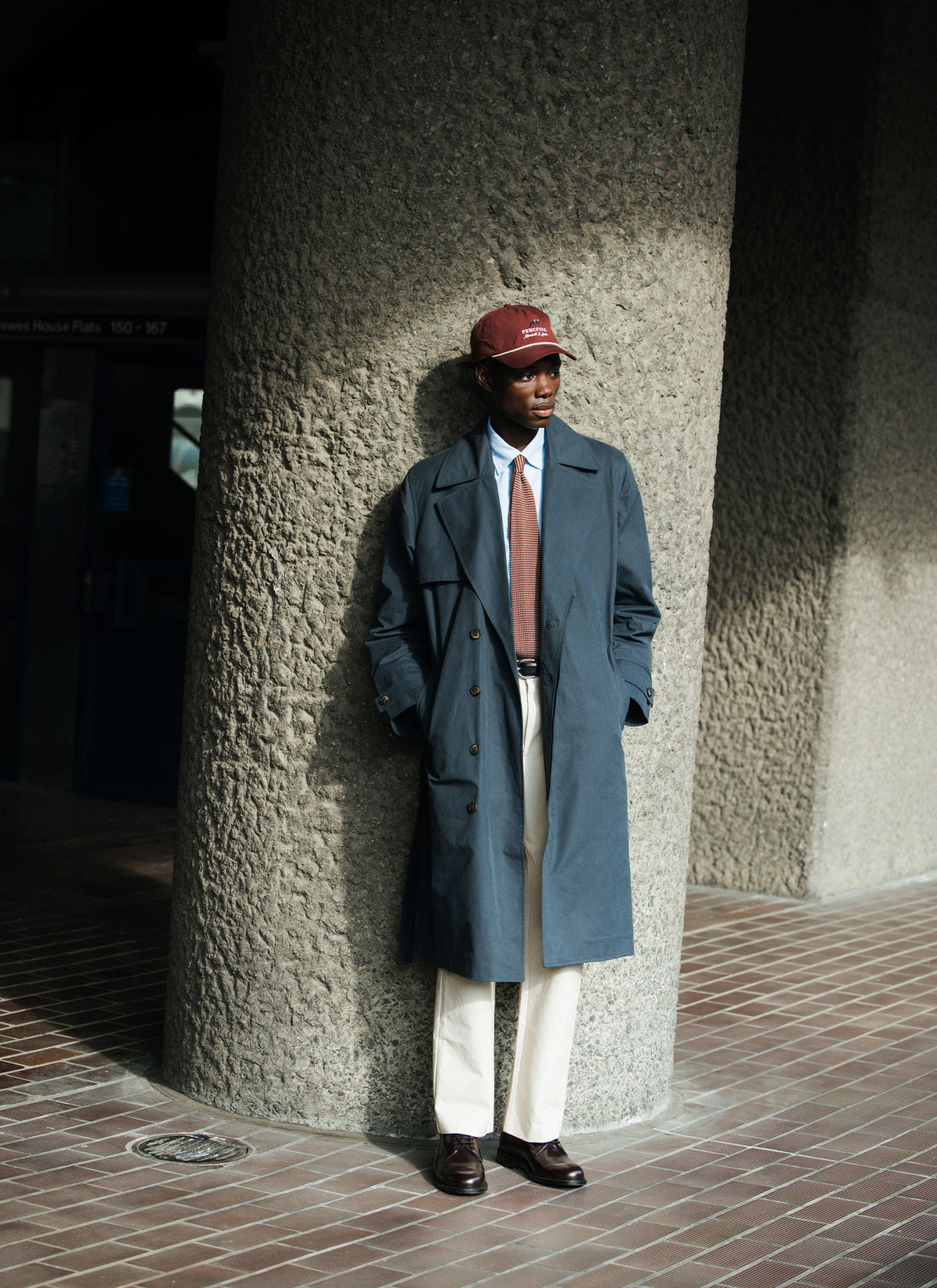 Men's Mac Trench Coat - Limited Edition Percival x Front Office - Navy