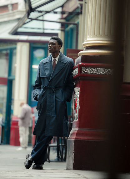 Men's Mac Trench Coat - Limited Edition Percival x Front Office - Navy