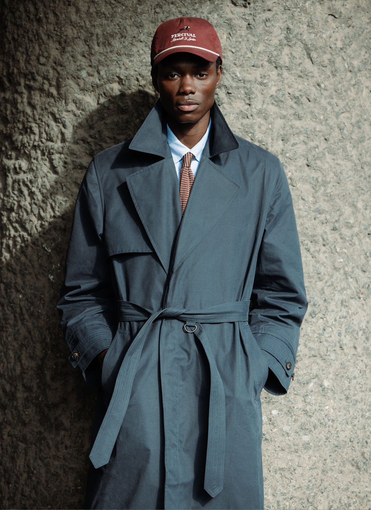 Men's Mac Trench Coat - Limited Edition Percival x Front Office - Navy