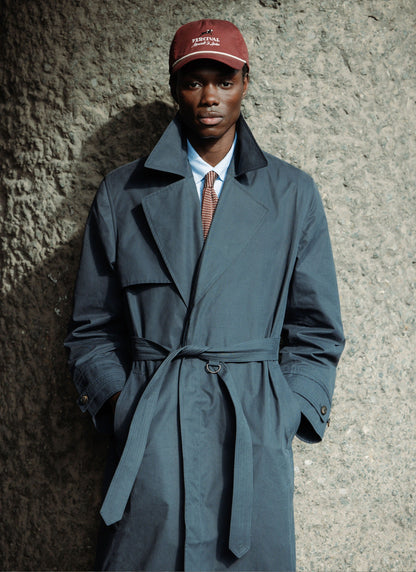 Men's Mac Trench Coat - Limited Edition Percival x Front Office - Navy