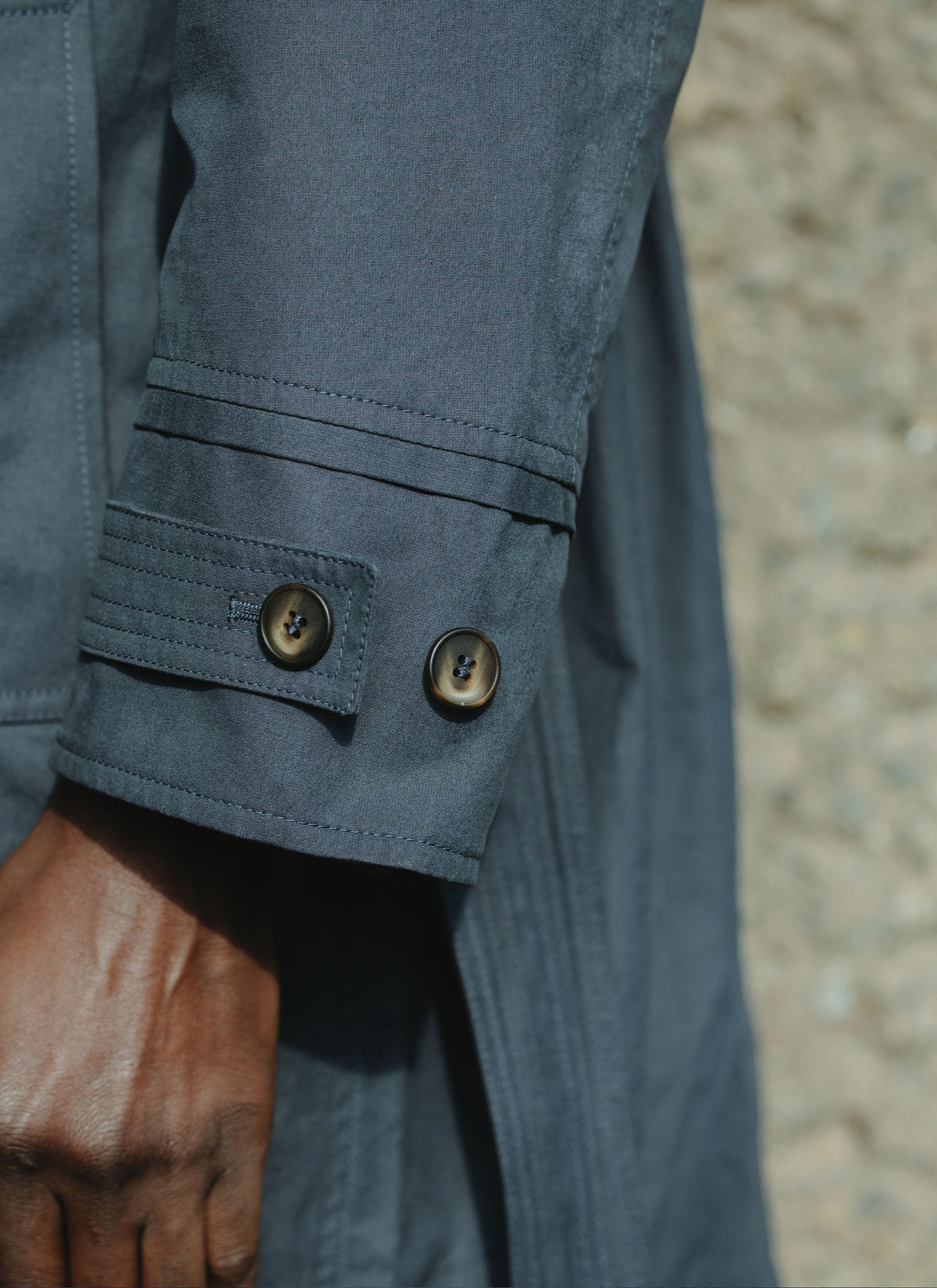 Men's Mac Trench Coat - Limited Edition Percival x Front Office - Navy