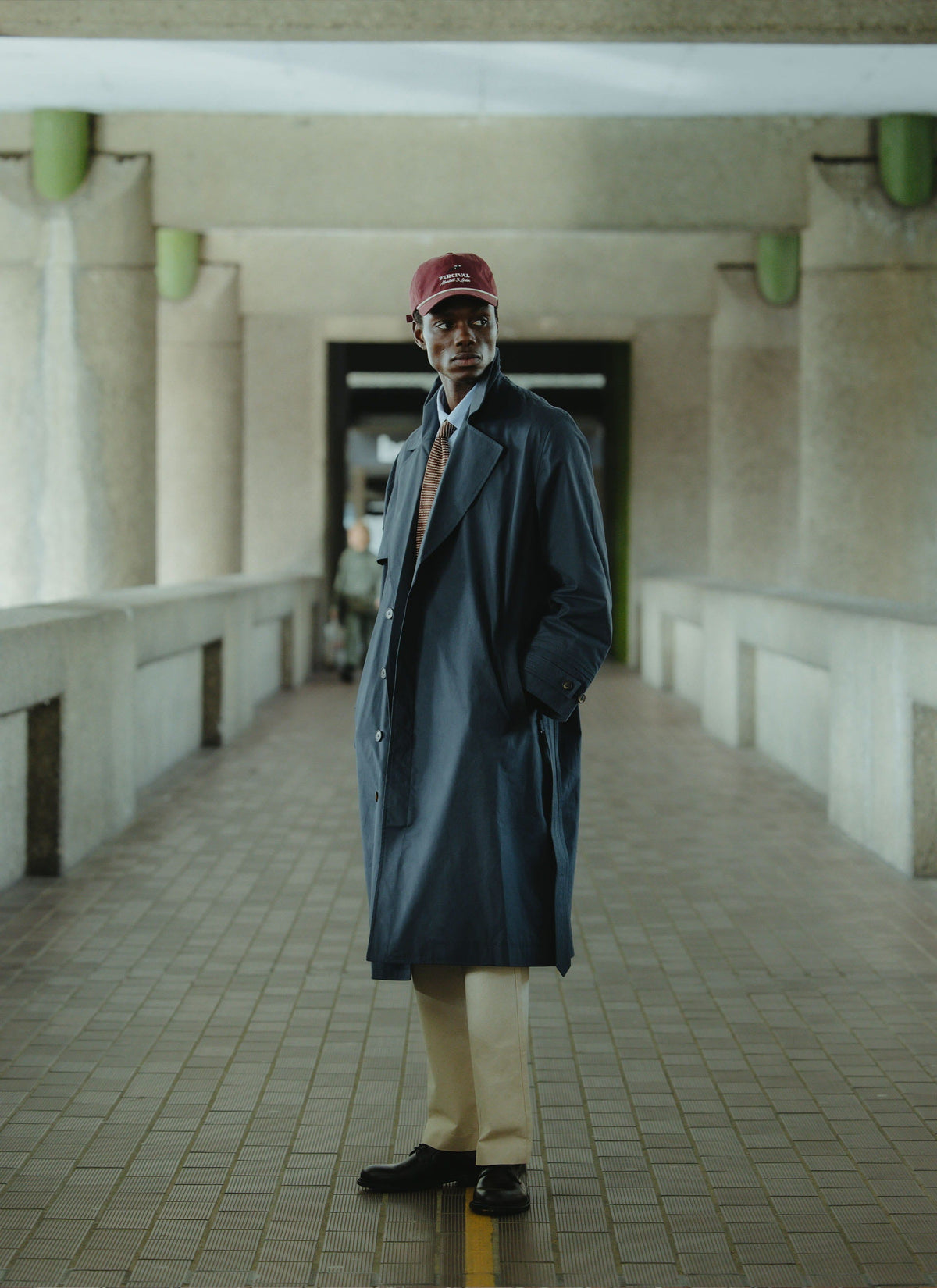 Men's Mac Trench Coat - Limited Edition Percival x Front Office - Navy