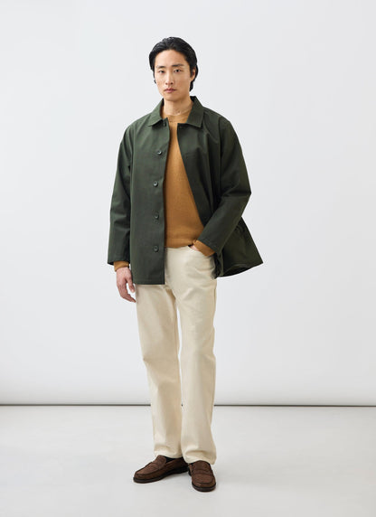 Men's Sherlock Short Trench Coat - Waterproof - Forest Green