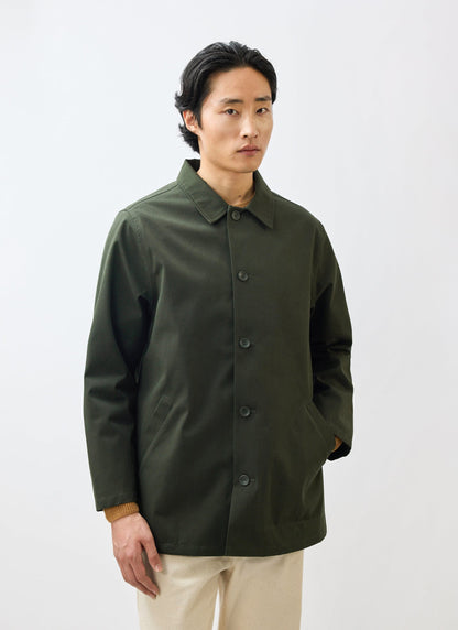 Men's Sherlock Short Trench Coat - Waterproof - Forest Green