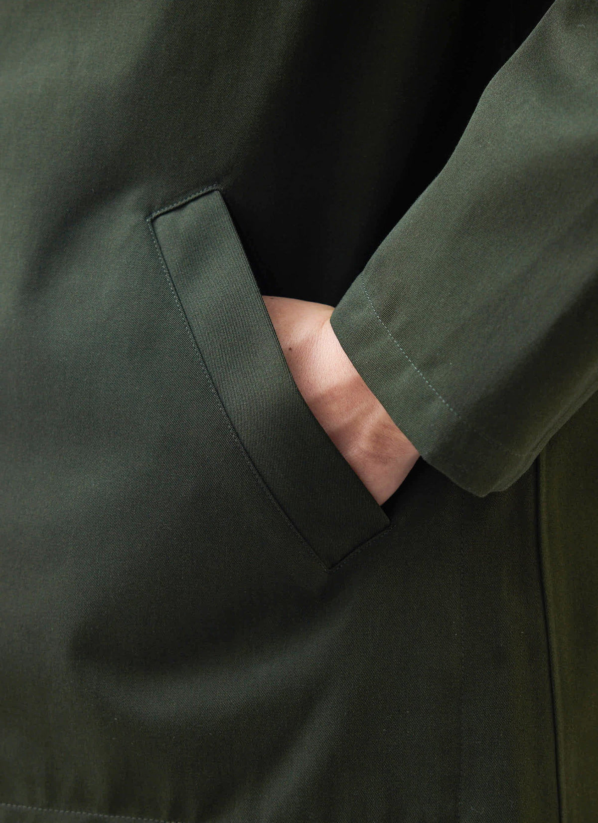 Men's Sherlock Short Trench Coat - Waterproof - Forest Green