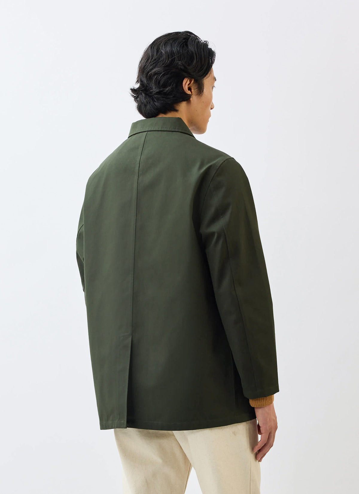 Men's Sherlock Short Trench Coat - Waterproof - Forest Green