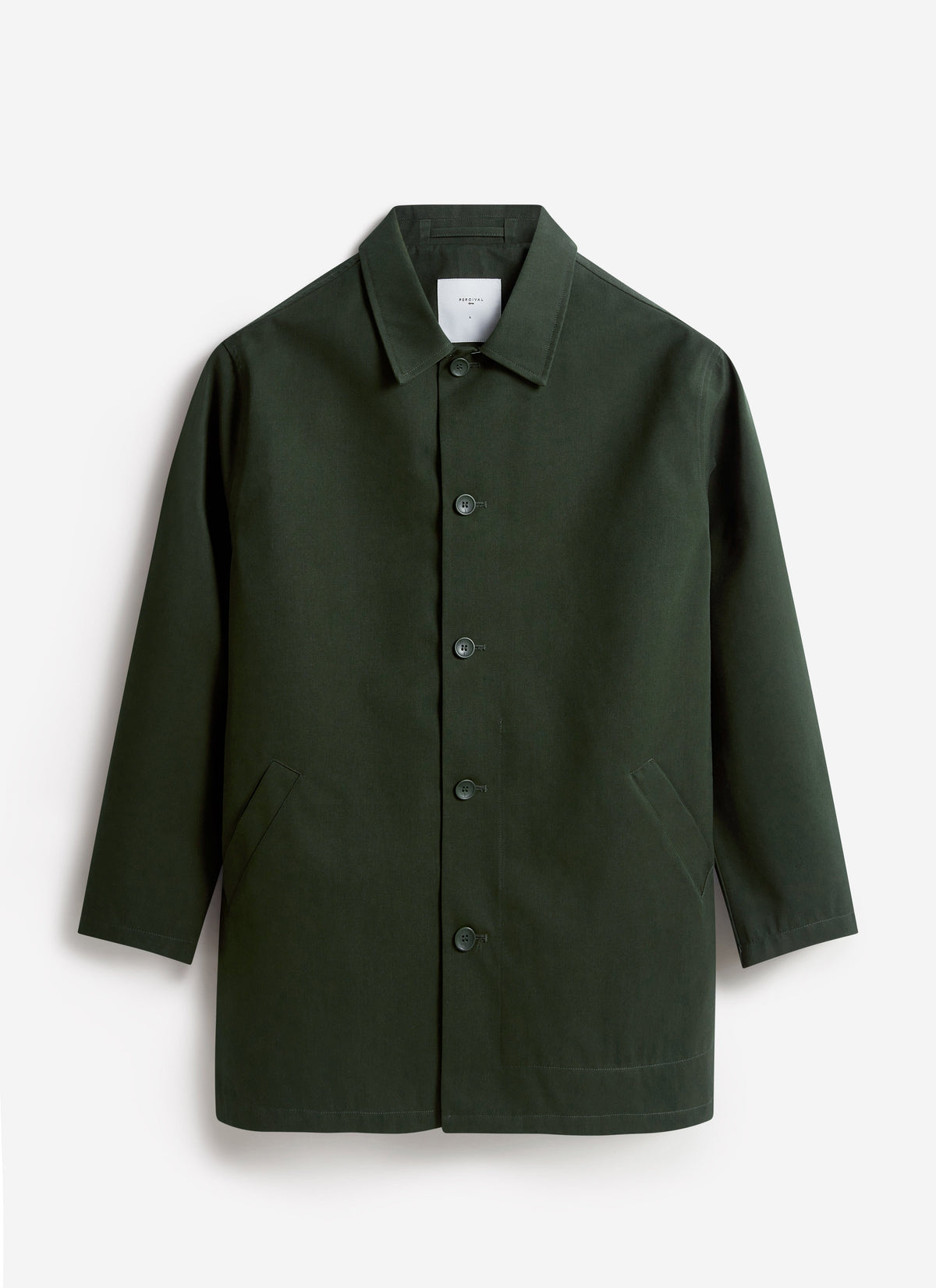 Men's Sherlock Short Trench Coat - Waterproof - Forest Green