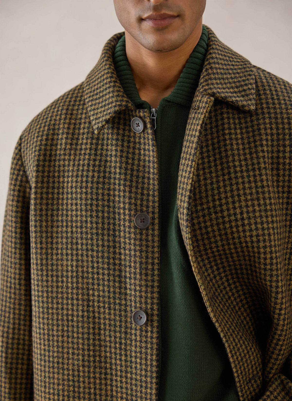 Men's Wool Minnesota Overcoat - Watcher Check - Percival