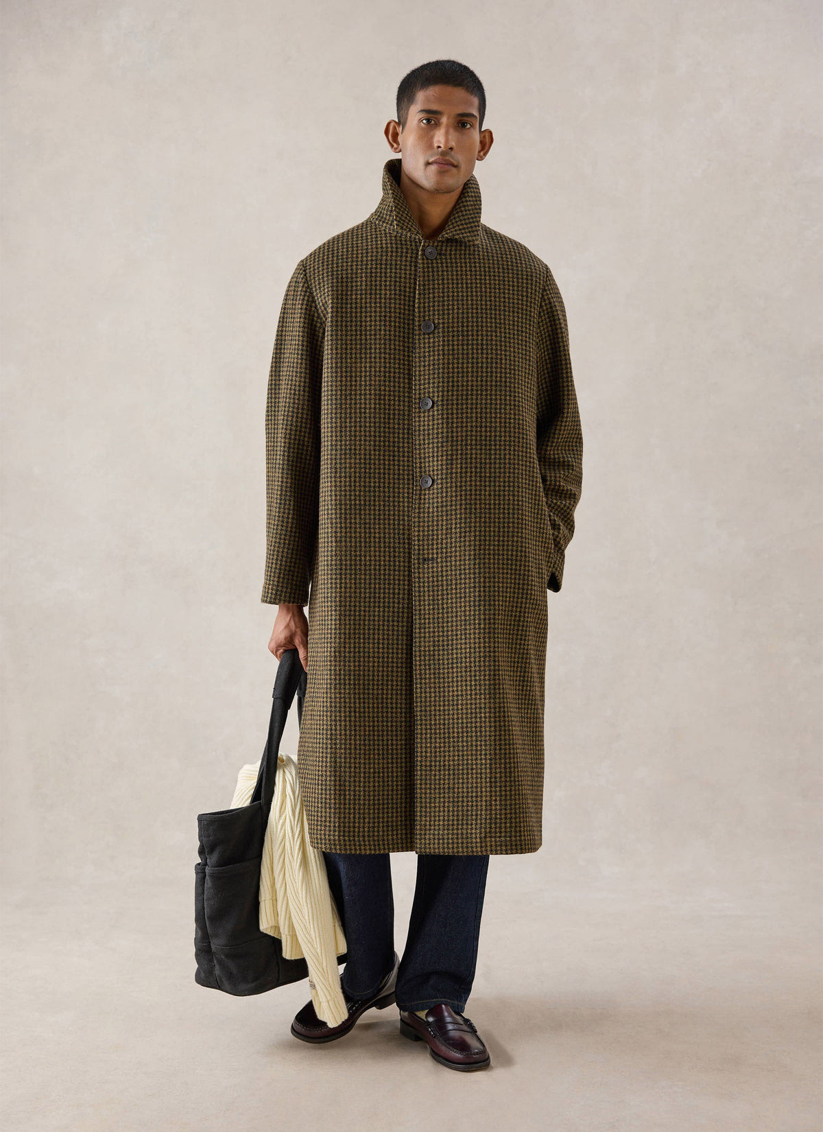 Men's Wool Minnesota Overcoat - Watcher Check - Percival