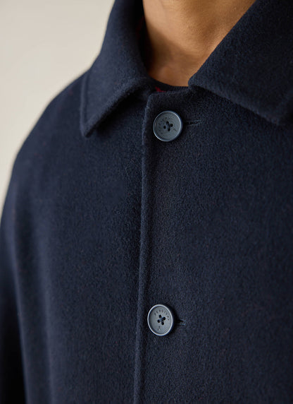 Men's Wool Overcoat - Minnesota - Navy Blue