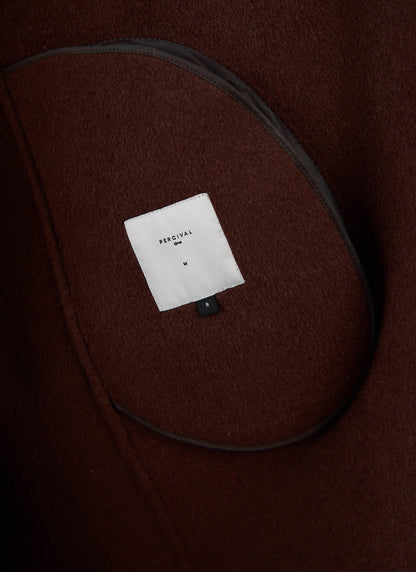 Men's Long Overcoat - Minnesota - Brown Fleck Twill - Percival