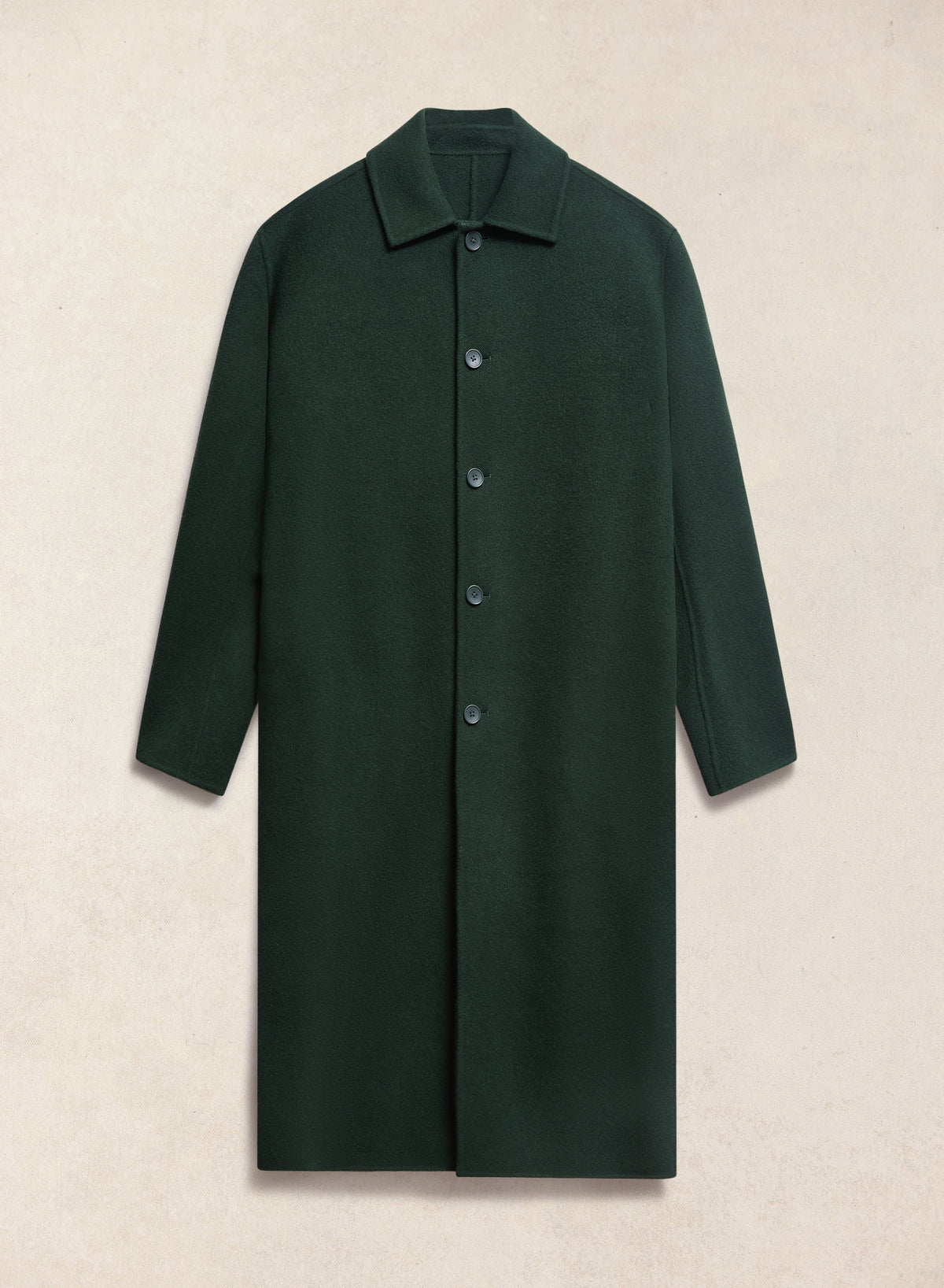 Men's Wool Minnesota Overcoat - Forest Green - Percival