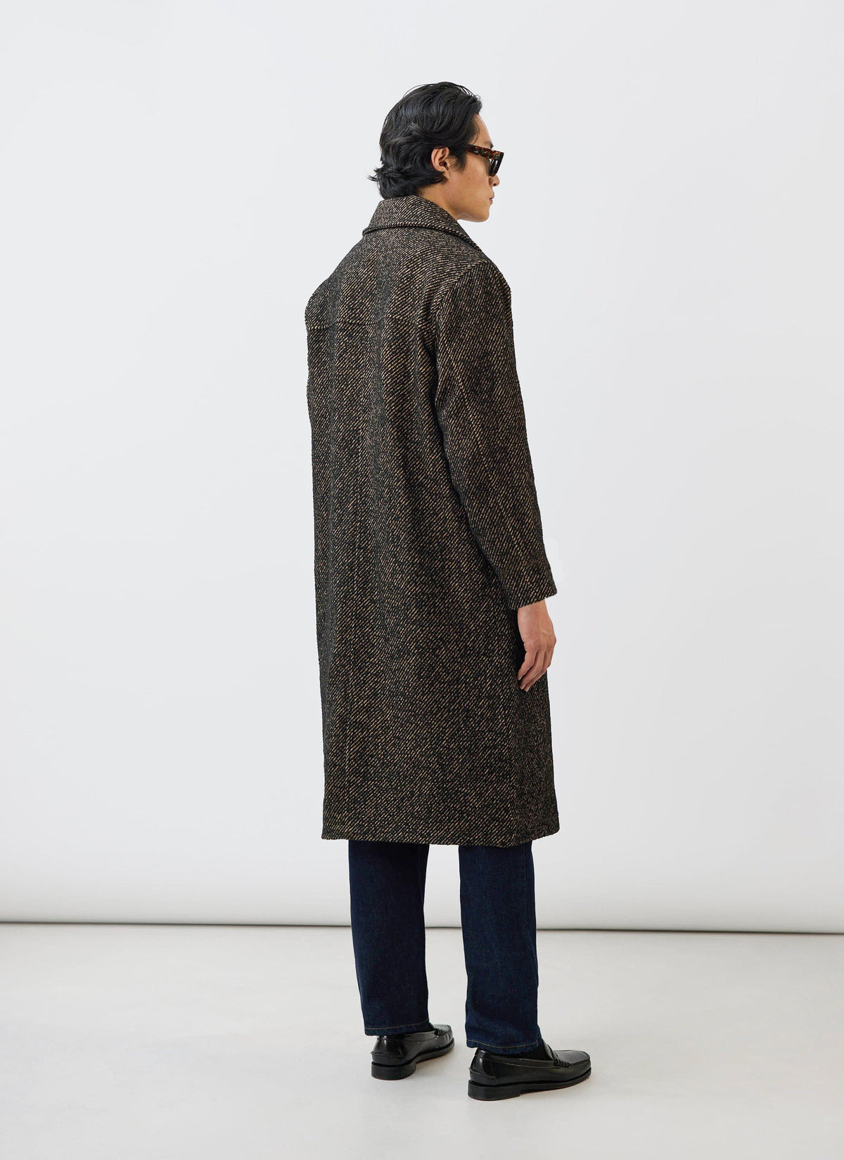 Minnesota Overcoat - Long Twill Trench Coat - Oak