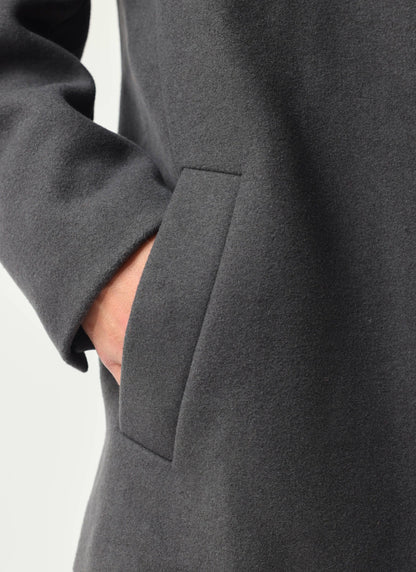 Peacoat - Melton Wool - Charcoal Grey