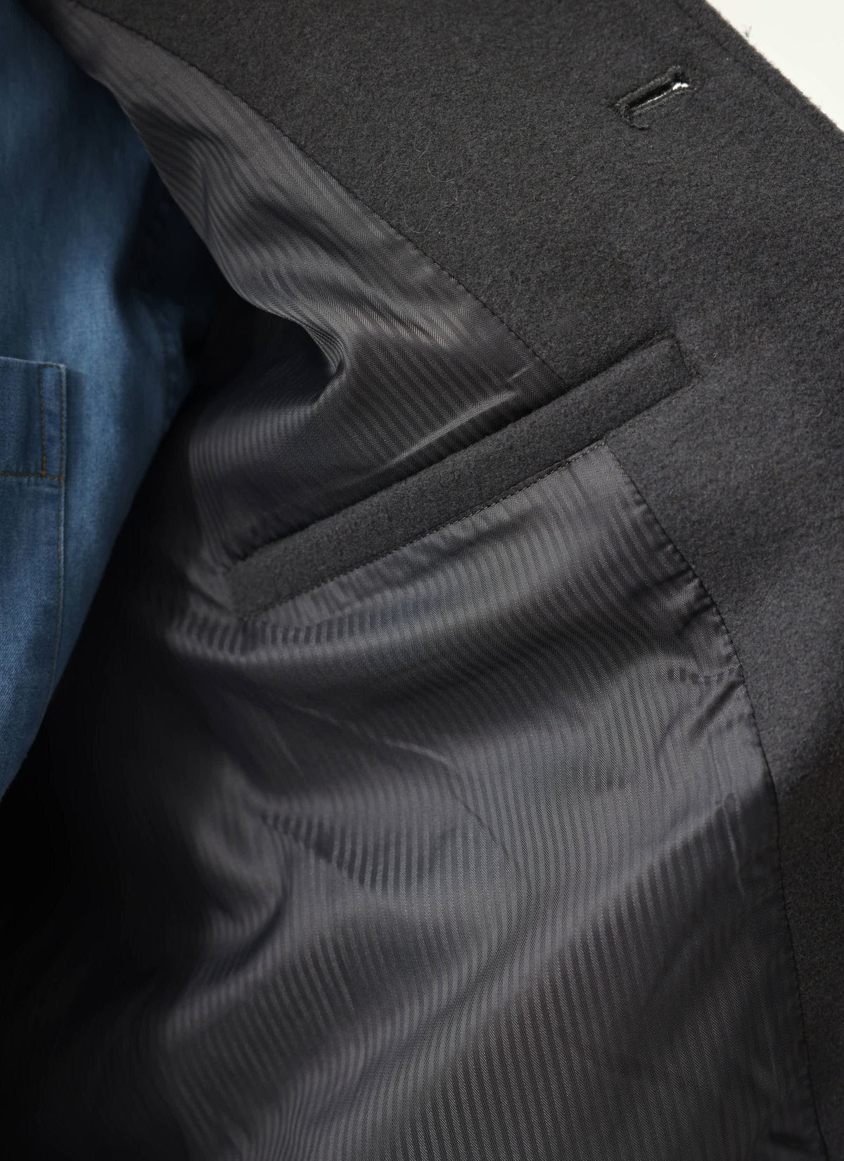 Peacoat - Melton Wool - Charcoal Grey