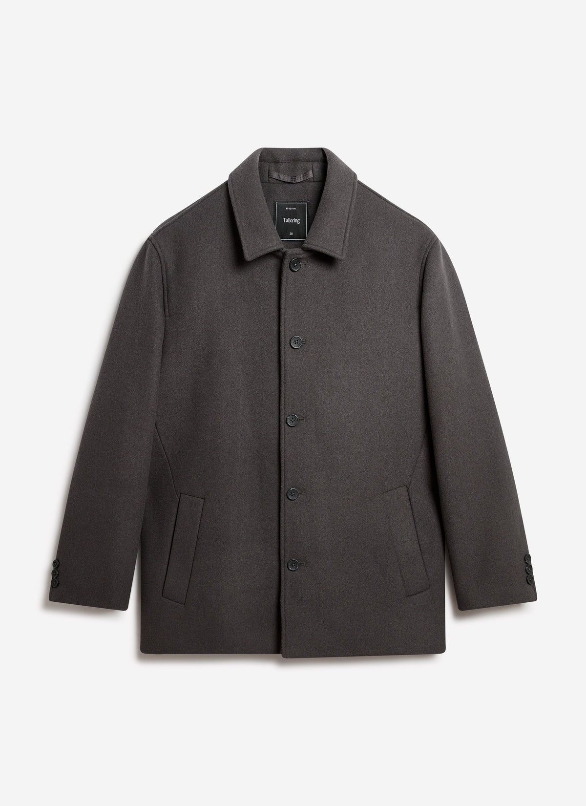 Peacoat - Melton Wool - Charcoal Grey